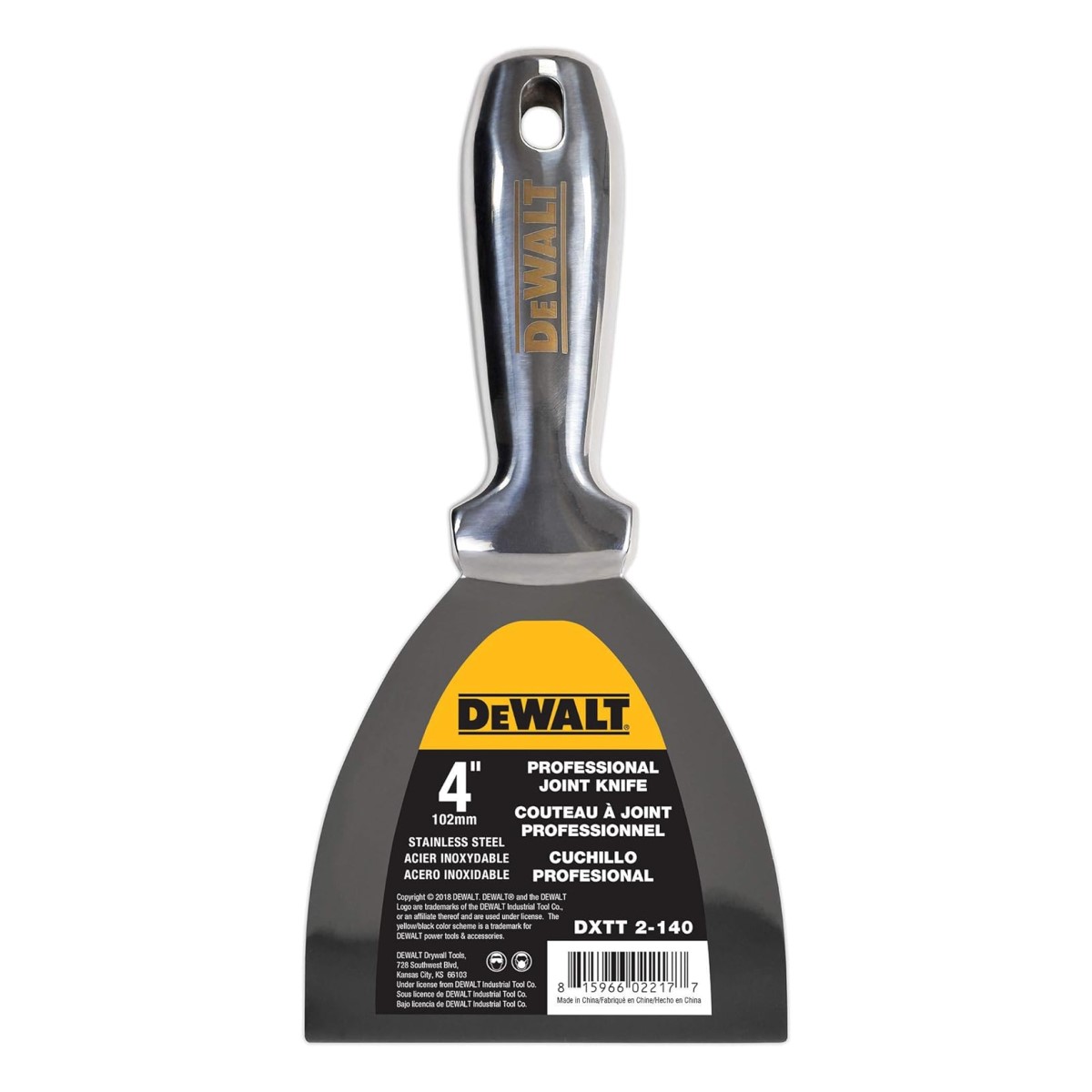 DeWalt Apdares špakteļlāpsta, nerūsējošā tērauda