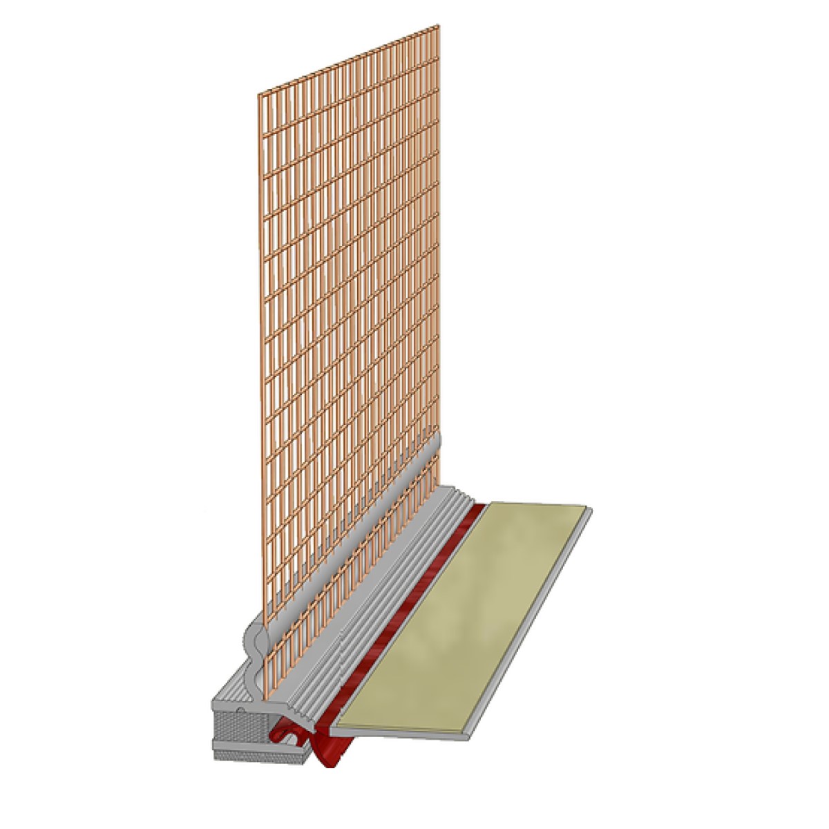 Caparol Capatect Anputzleiste 3D SLIM Поглощающий движения соединительный профиль для окон и дверей 2.4m Balts