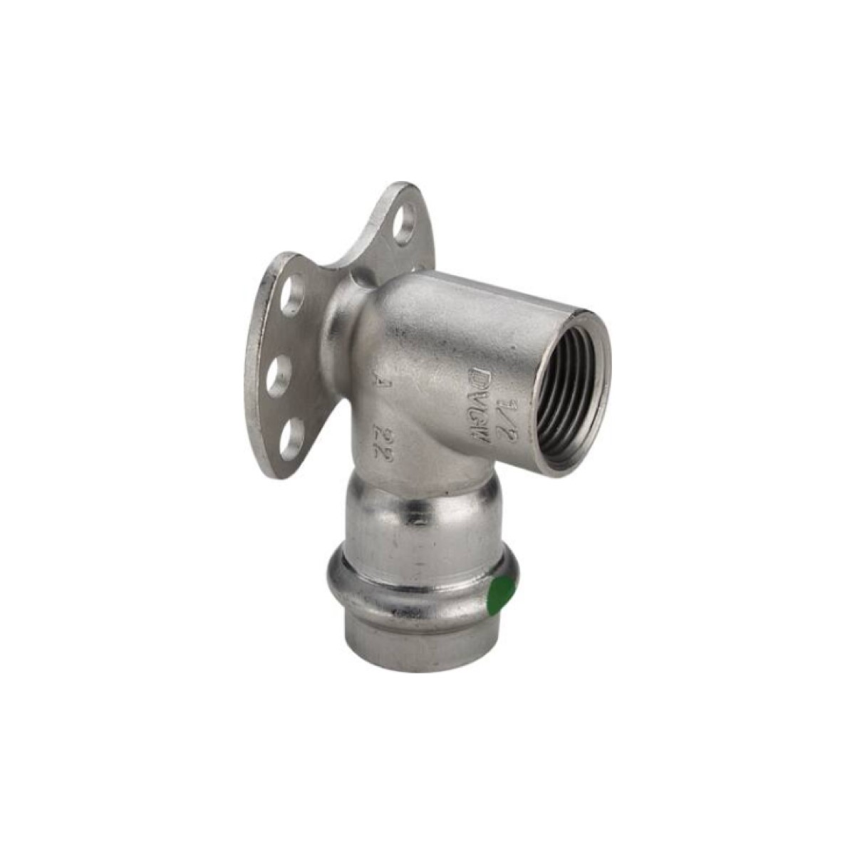 Viega Sanpress Inox Sienas līkums, iekšējā vītne, 18mm x 1/2 collas