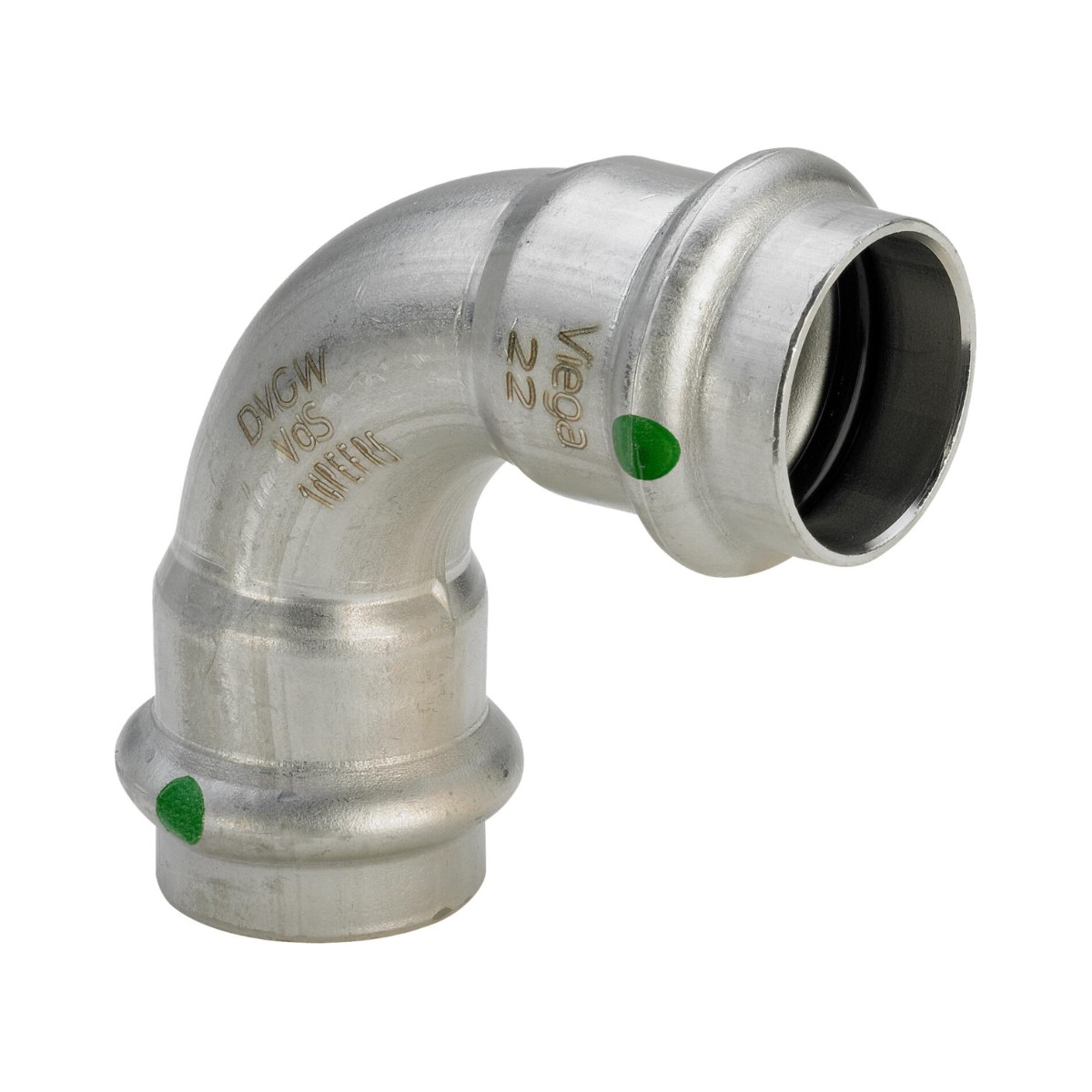 Viega Sanpress Inox Līkums 90°, presējami pieslēgumi