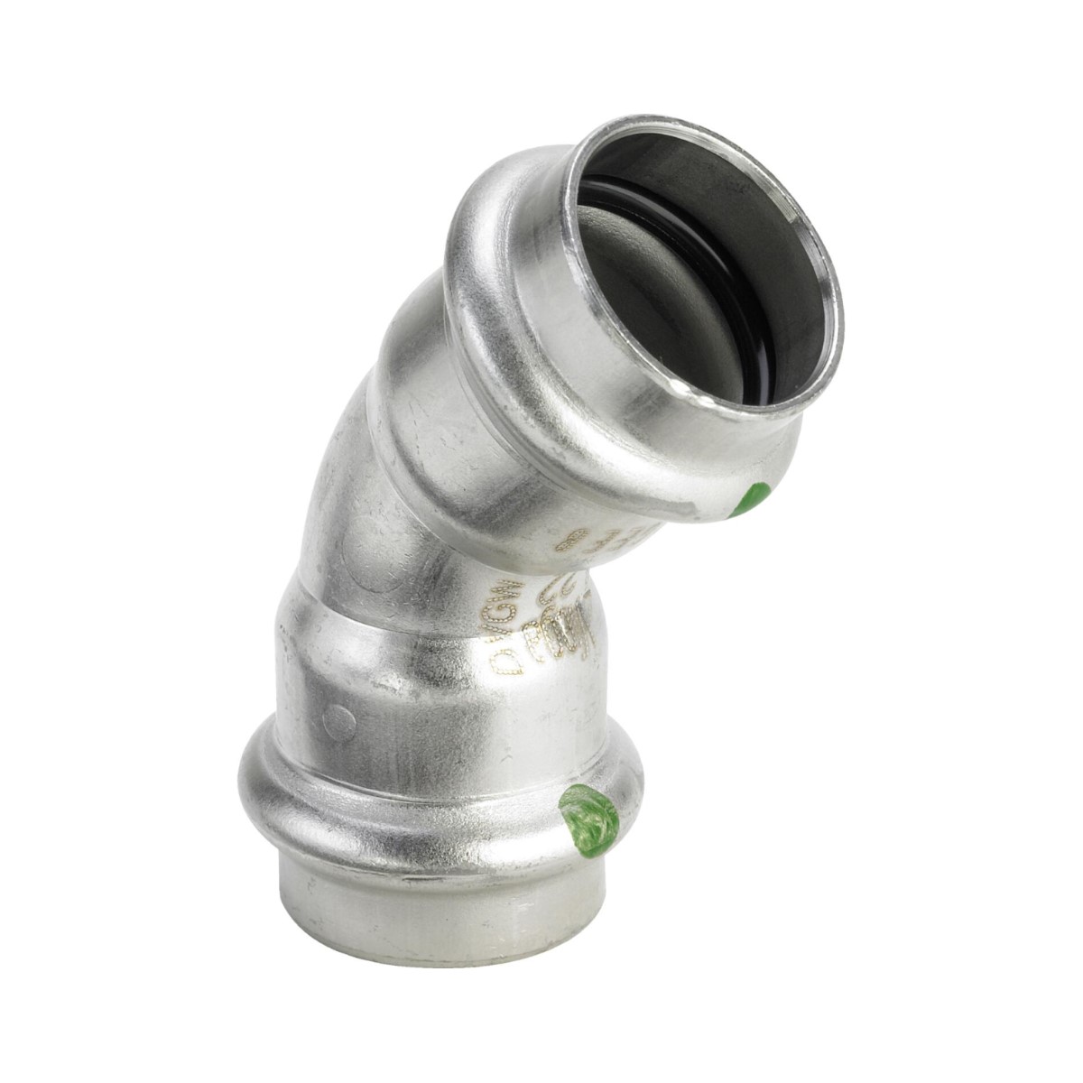 Viega Sanpress Inox Līkums 45°, presējami pieslēgumi