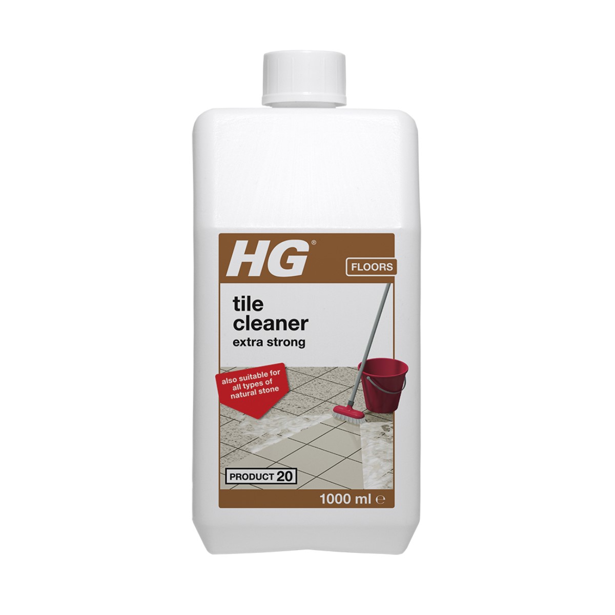 HG Īpašī spēcīgs flīžu un dabīgā akmens tīrītājs 1L