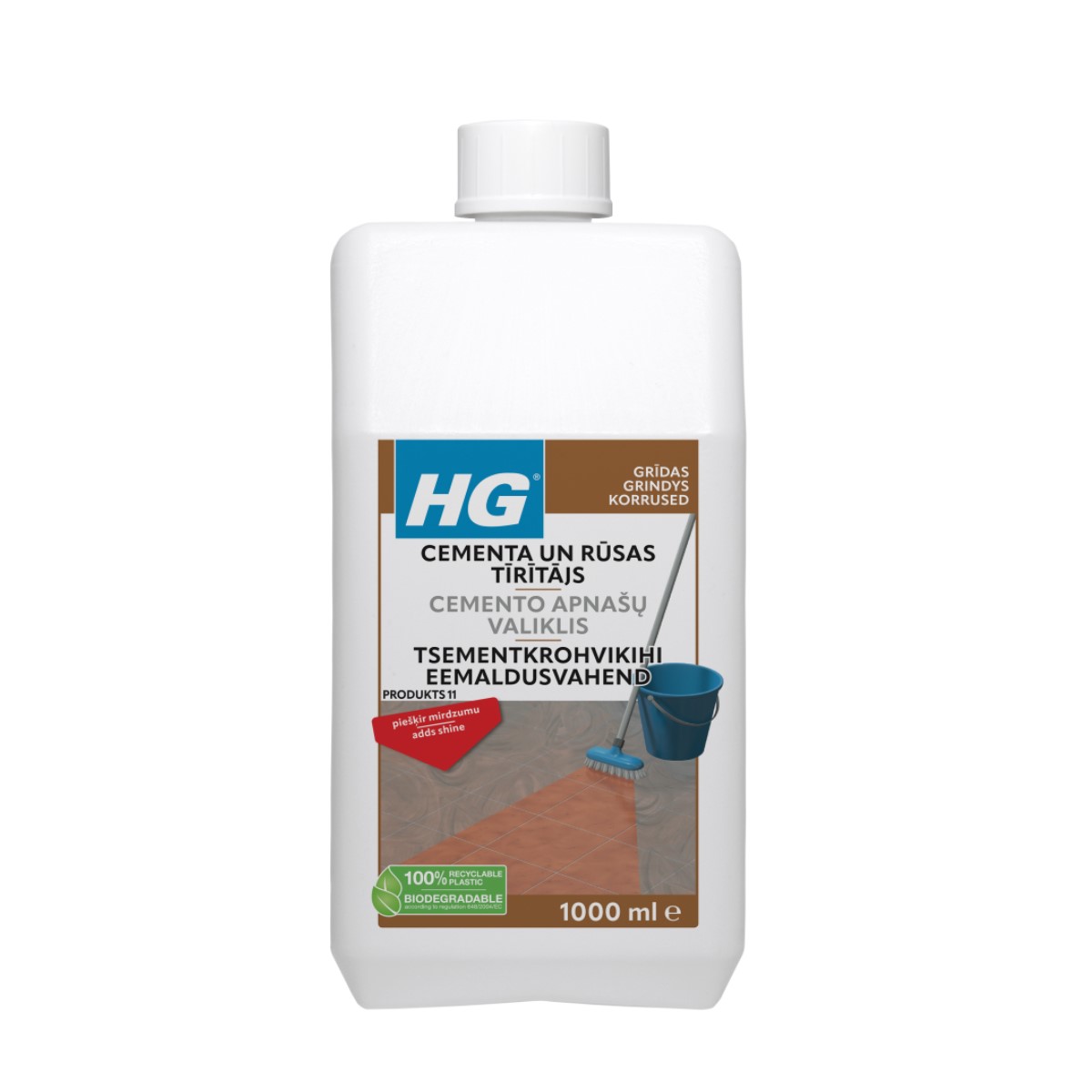 HG Средство для удаления цемента и ржавчины с плитки 1L
