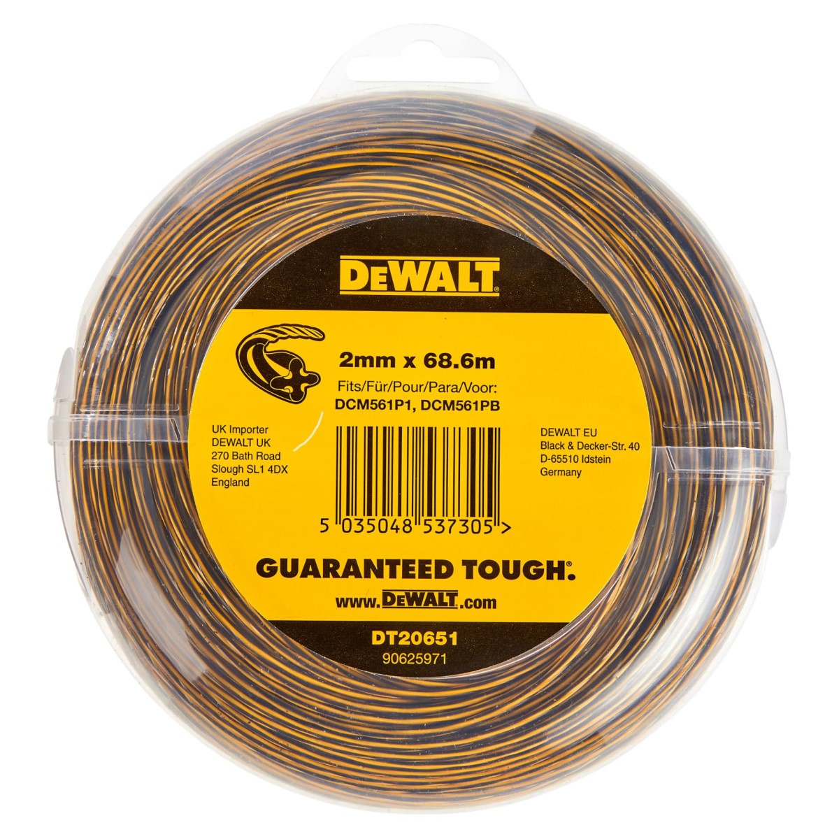 DeWalt Trimmera aukla 2mm, 68.6m, DT20651-QZ