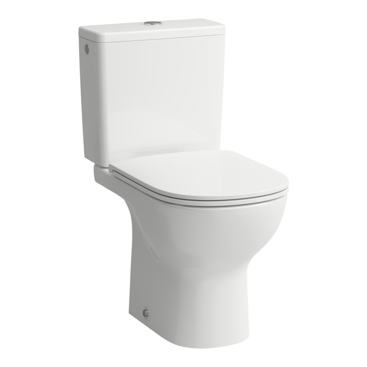 Laufen Lua Essential Rimless Pods ar SC vāku, horizontals izvads, pievads no apakšas