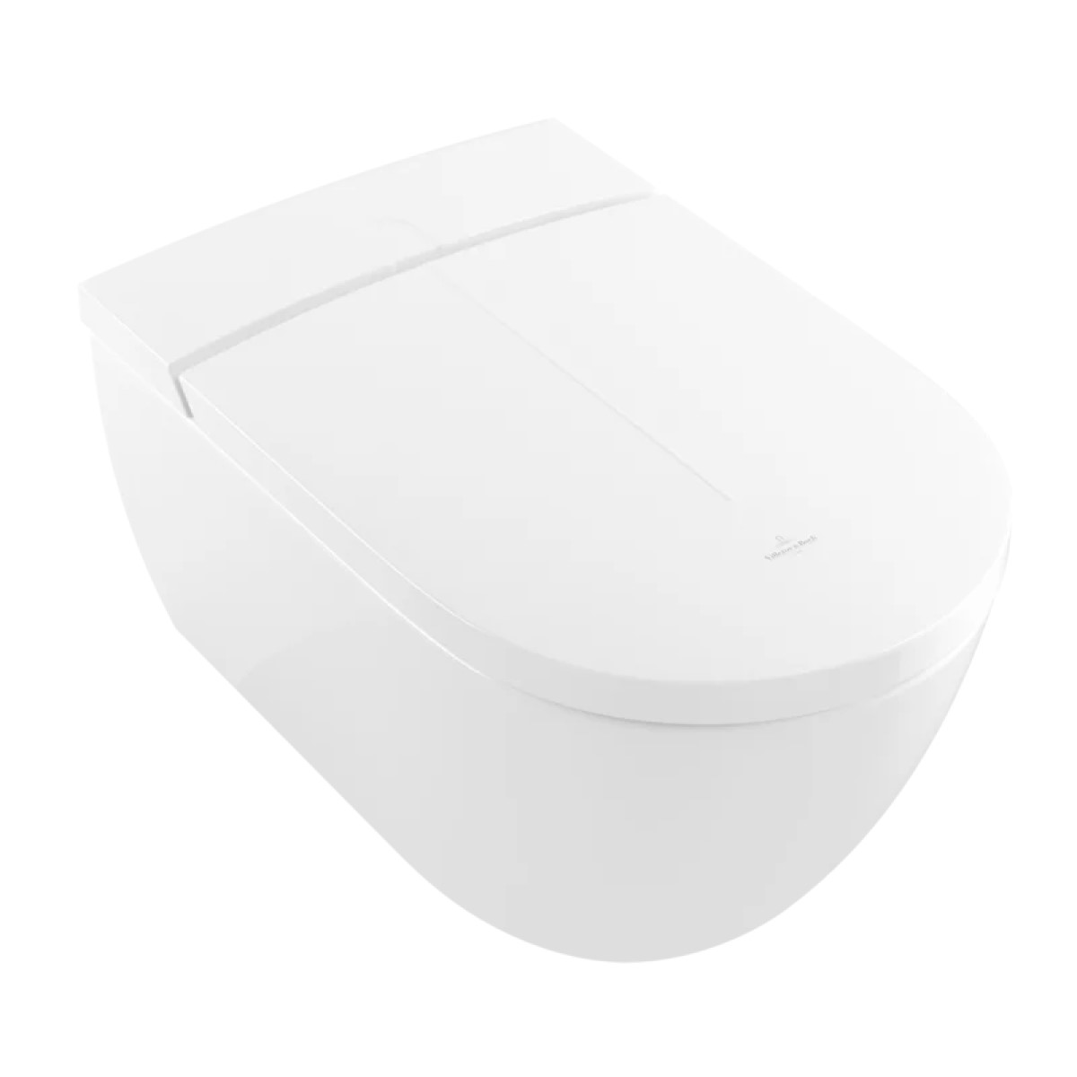 Villeroy & Boch ViClean-I100 Rimless Tualetes pods ar QR/SC vāku, bidē funkcija, piekarams
