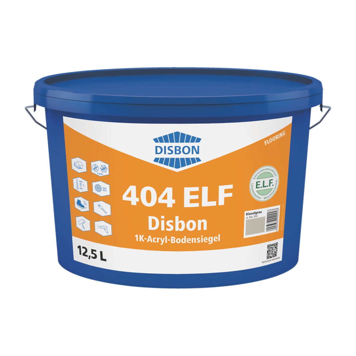 Disbon 404 ELF 1K-Acryl-Bodensiegel Zīdaini matēts aizsargklājums minerālām grīdu virsmām B1 2.5L