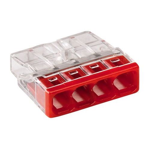 Wago Клеммная коробка для монолитных проводов 4x0,5-2.5/5g. 24A/400V 2273-204