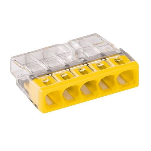 Wago Клеммная коробка для монолитных проводов 5x0,5-2.5/5g. 24A/400V 2273-205