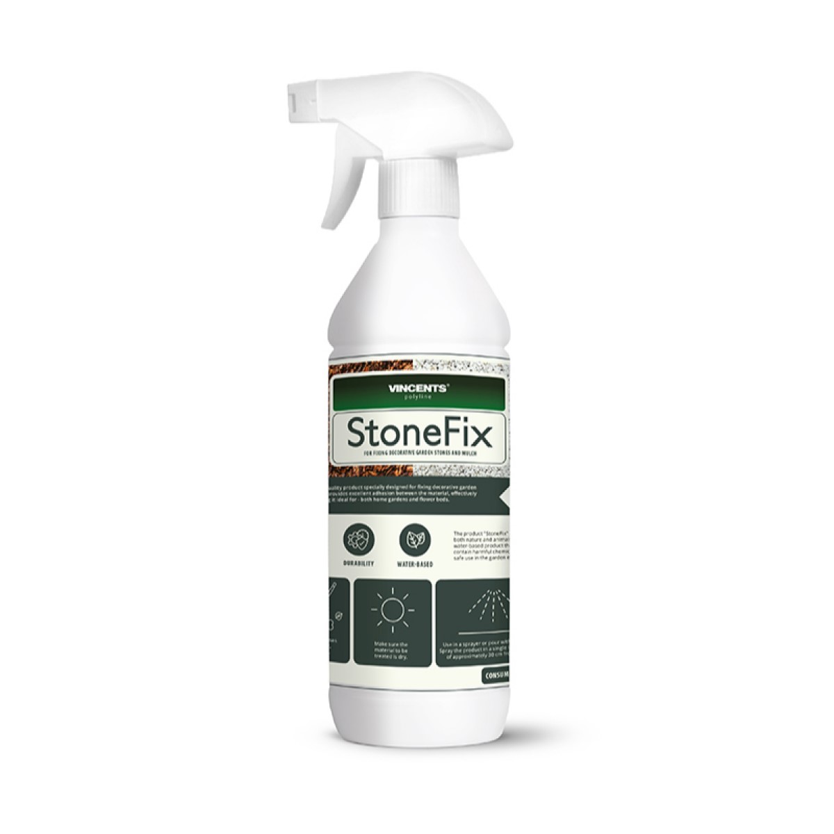 Vincents Polyline StoneFix Dekoratīvo akmeņu un mulčas nostiprināšanai