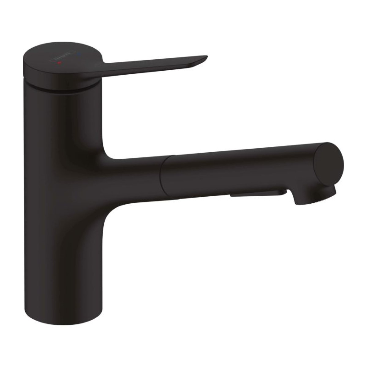 Hansgrohe Zesis M33 150 Смеситель для кухонной раковины с выдвижным душем, +sBox , matēts melns