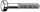 Bultskrūve DIN 931 8.8 cinkota 06X045
