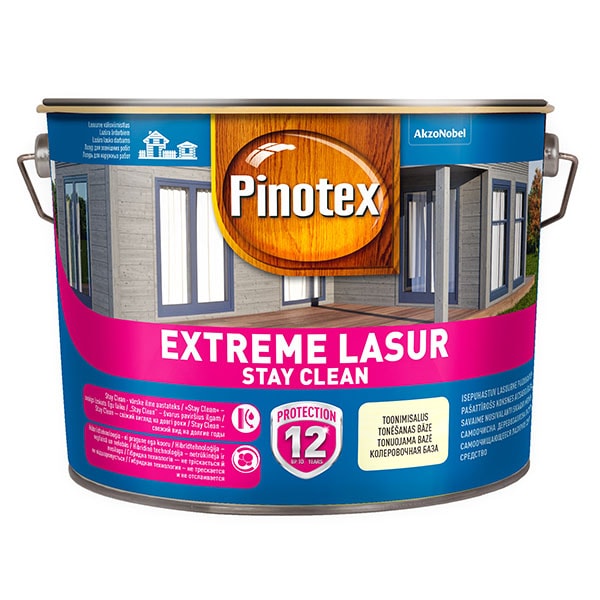 PINOTEX Extreme Lasur - bezkrāsains, tonējams 10l