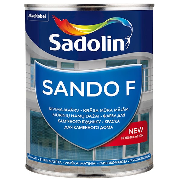 Sadolin SANDO F balta BW stipri matēta fasādes krāsa  1 L