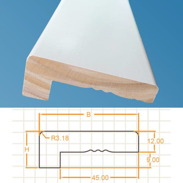 Aploda ar stūri Balta 21x56x2200