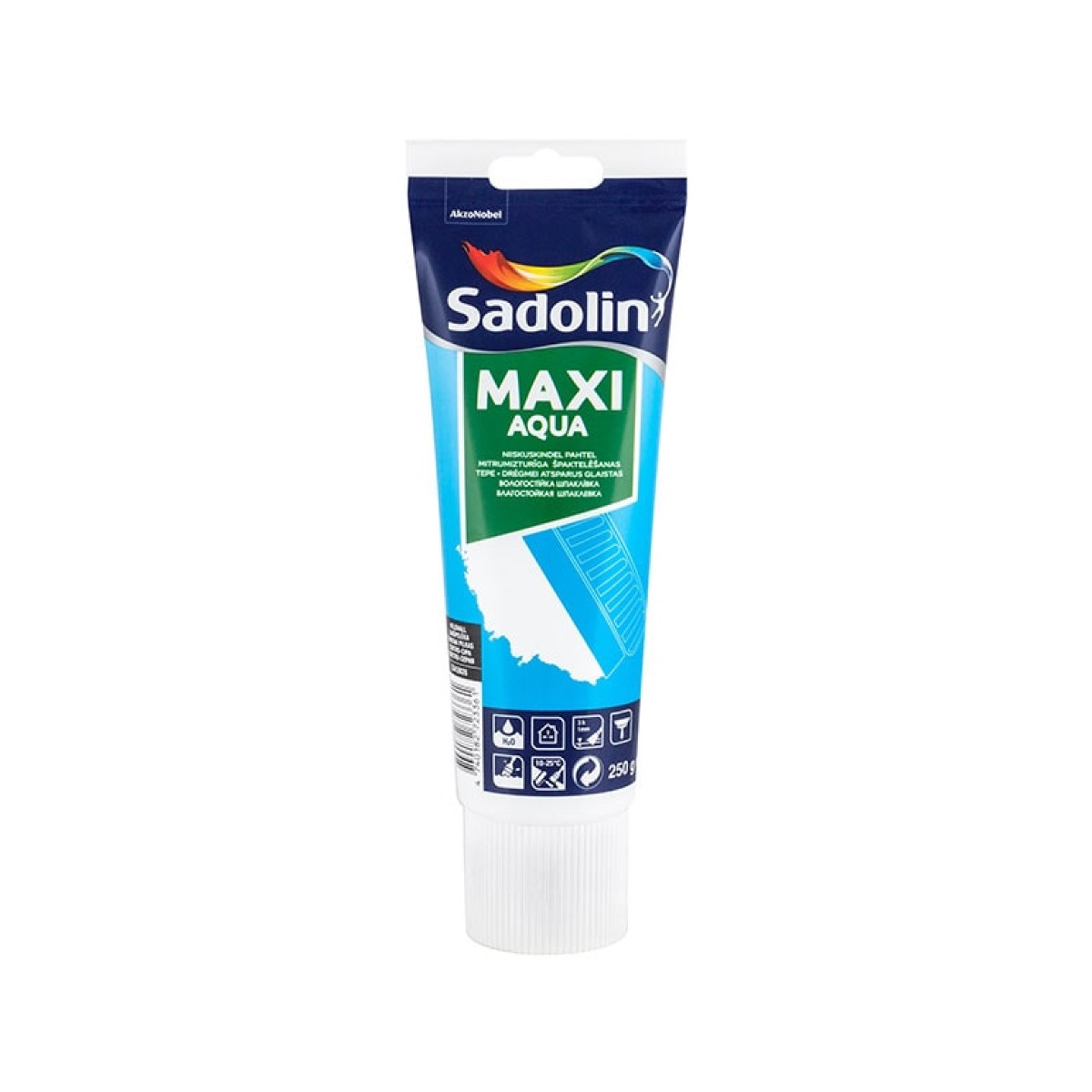 Sadolin Maxi Aqua влагостойкая, мелкозернистая замазка для шпаклевания , pelēka 0.25L