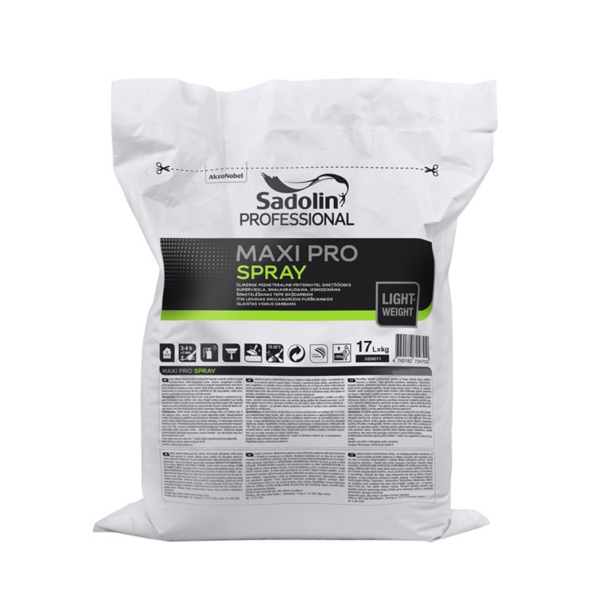 Sadolin Professional Maxi Pro Spray superviegla izsmidzināma špaktelēšanas tepe iekšdarbiem