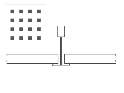 Knauf Danoline Plaza akustiskie, ģipša, piekaramie griesti 9.5x600x600mm, A, Q1