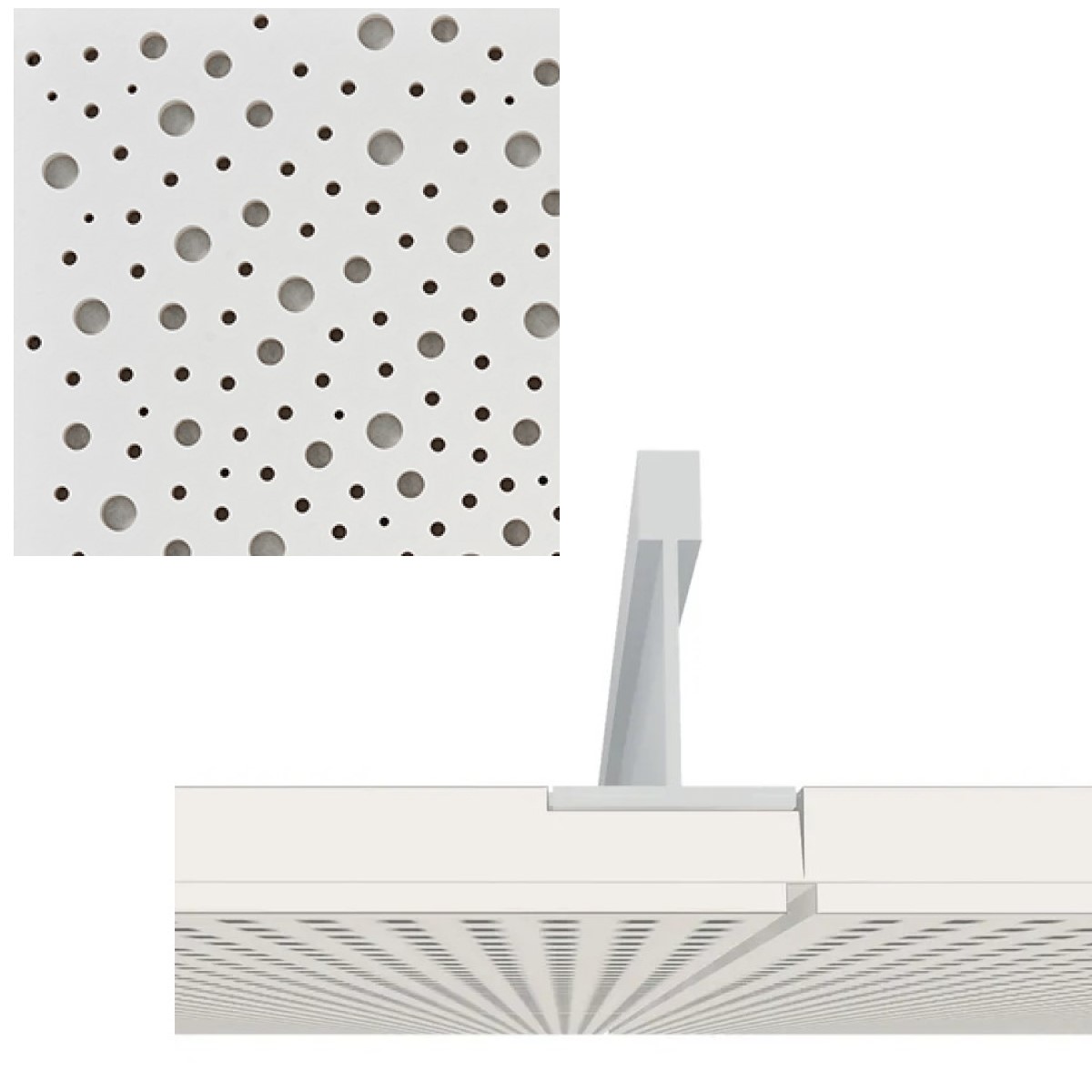 Knauf Danoline Contur (D+) akustiskie, ģipša, piekaramie griesti