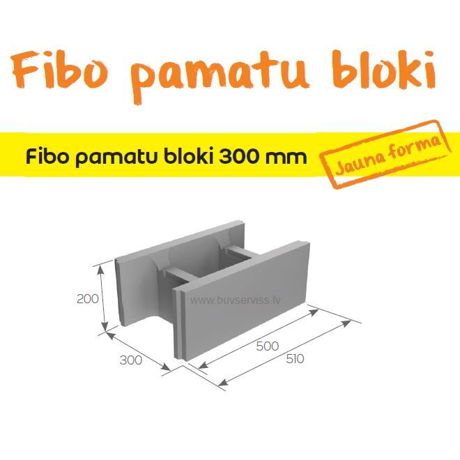 FIBO Pamatu bloki  300mm 200x500/510