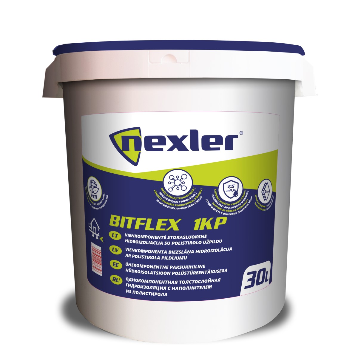Nexler Bitflex 1KP Vienkomponenta biezslāņa hidroizolācija ar polistirola pildījumu
