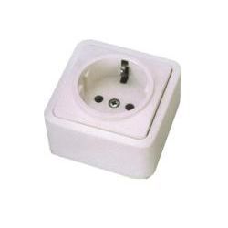 Virsapmetuma kontaktrozete ar zemējumu balta Vilma SL250 RP16-002 IP20