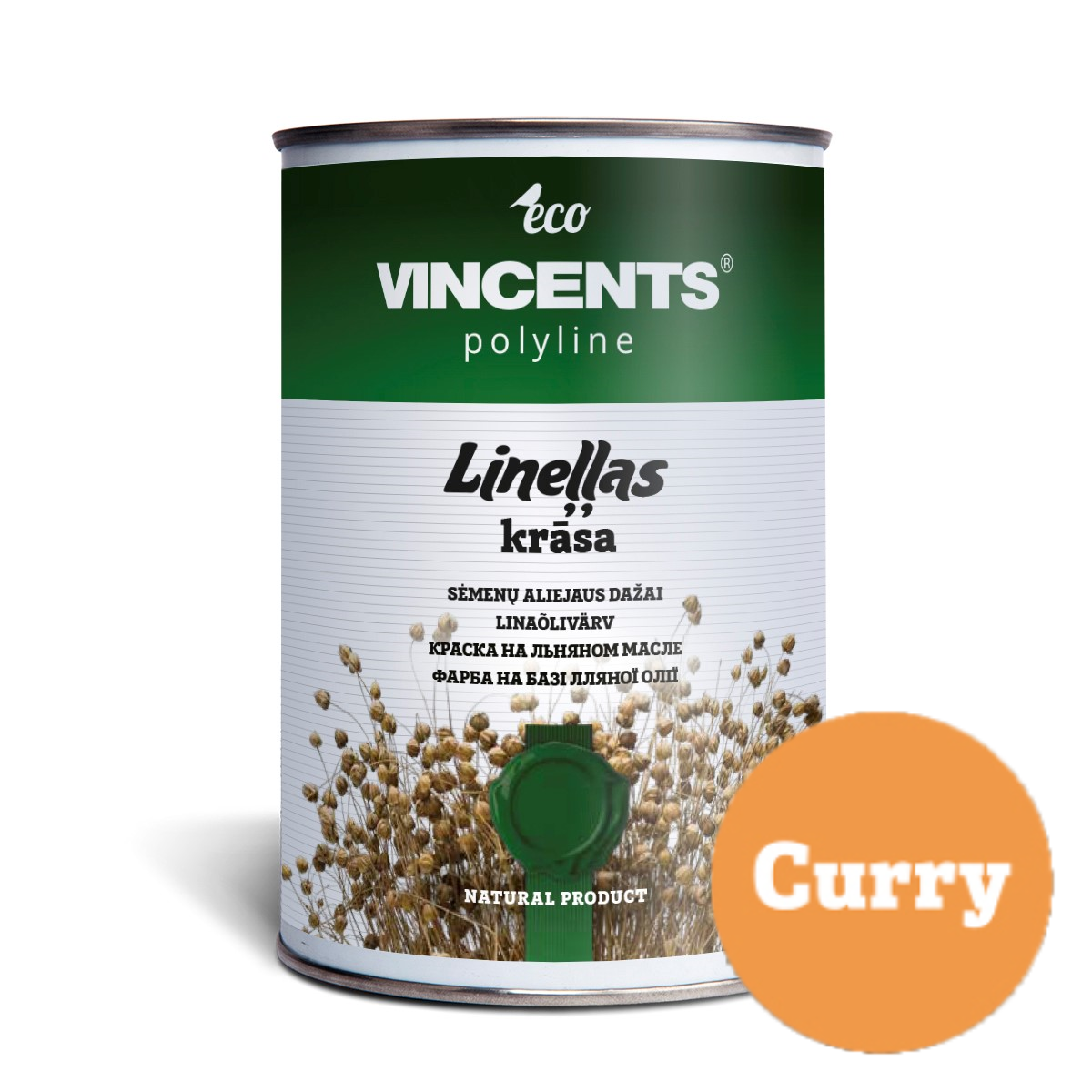 Vincents Polyline Lineļļas krāsa Curry 1L