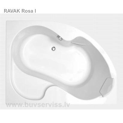 RAVAK akrila vanna ROSA I 150x105 ar balstu, labā