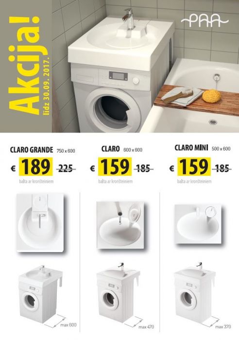 PAA akmens masas izlietnes - CLARO kolekcija