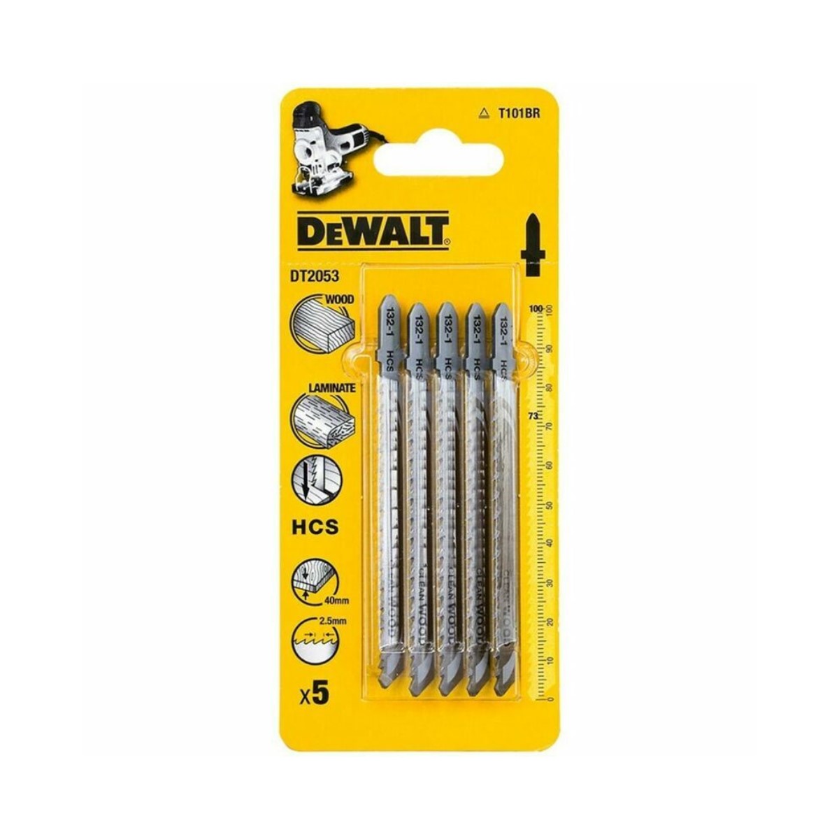 DeWalt Лезвия для лобзика по древесине (5 шт.)