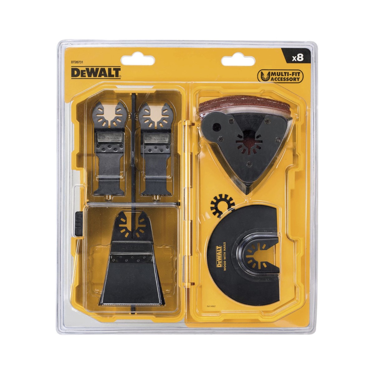 DeWalt Набор лезвий для мультиинструмента + наждачная бумага (8 шт.)
