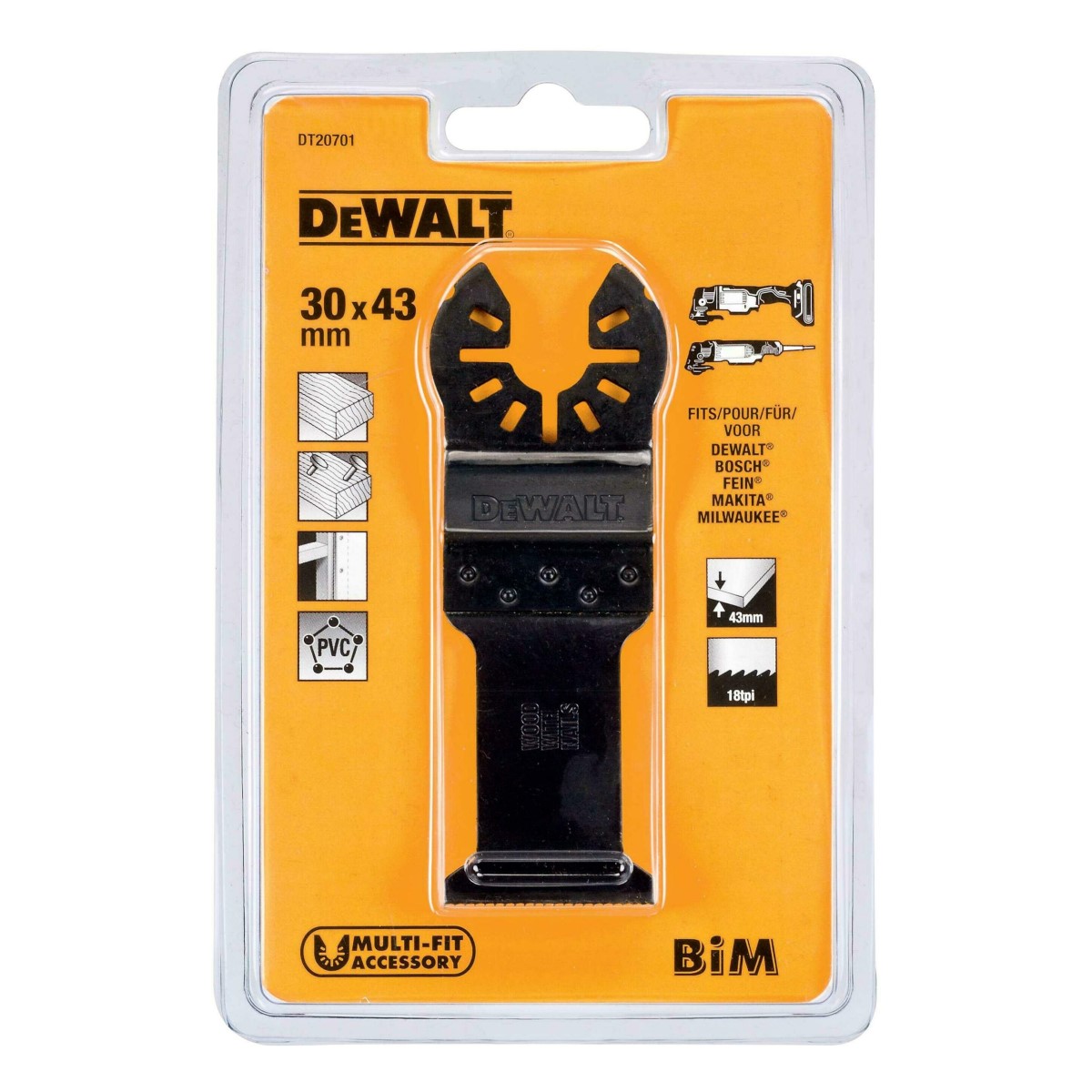 DeWalt Zāģēšanas BiM asmens 31x43mm