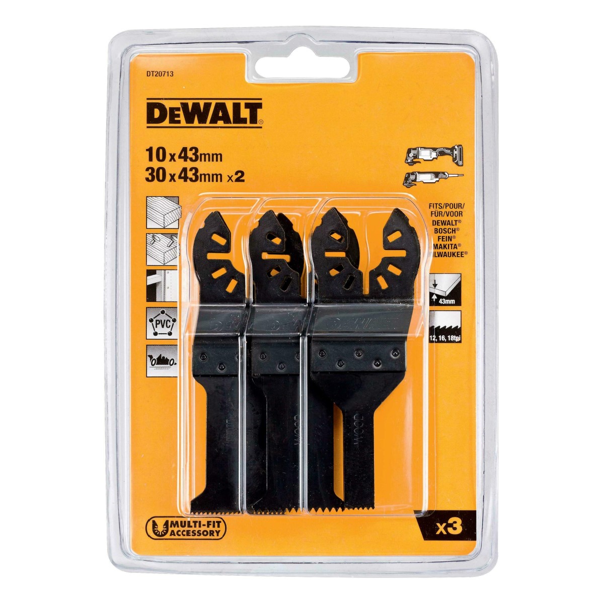 DeWalt Zāģēšanas Asmeņu komplekts (3gab)