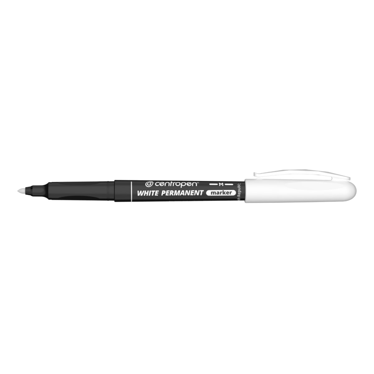 Centropen Pernamentais marķieris, apaļš, balts, 1.2mm