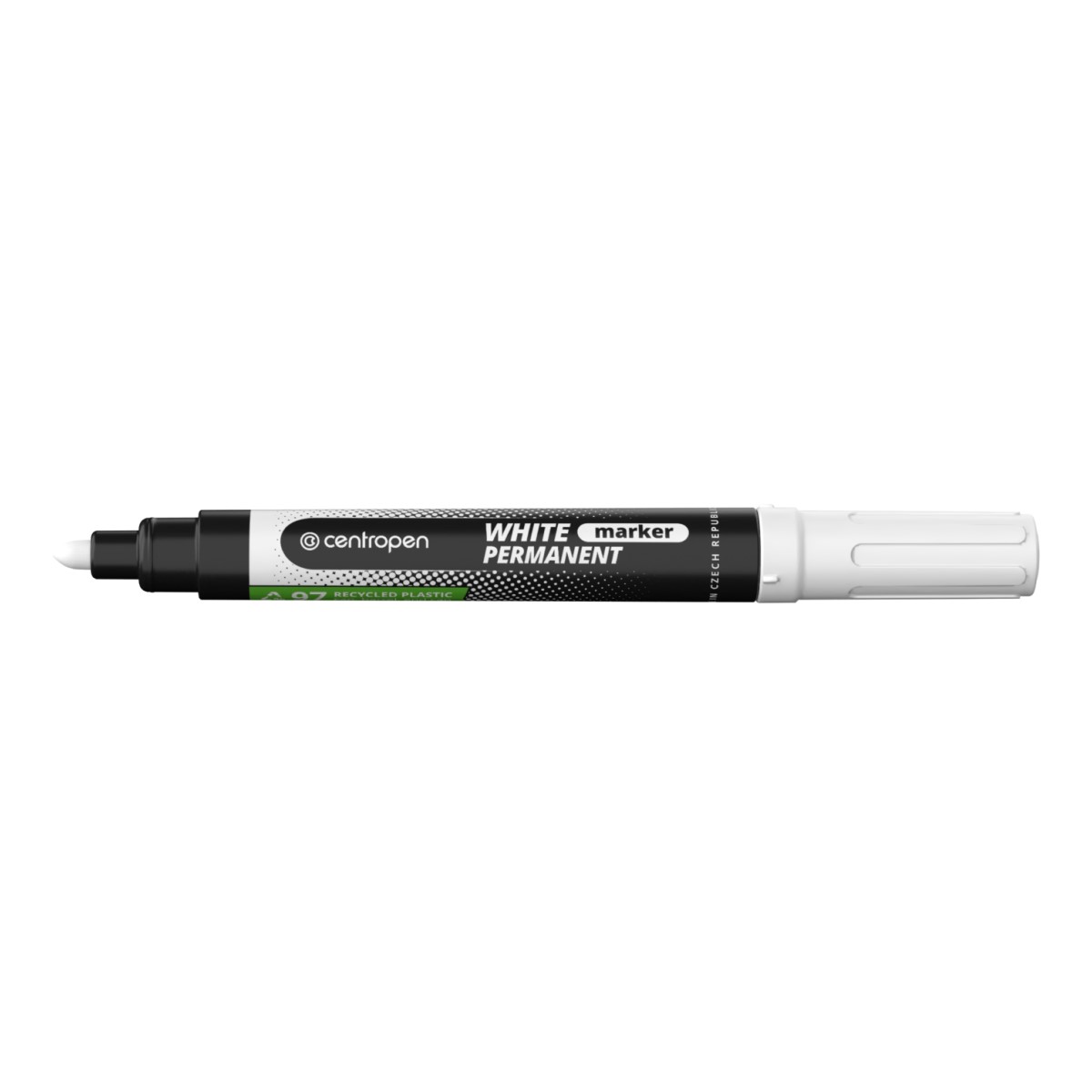 Centropen Pernamentais marķieris, apaļš, balts, 2.5mm