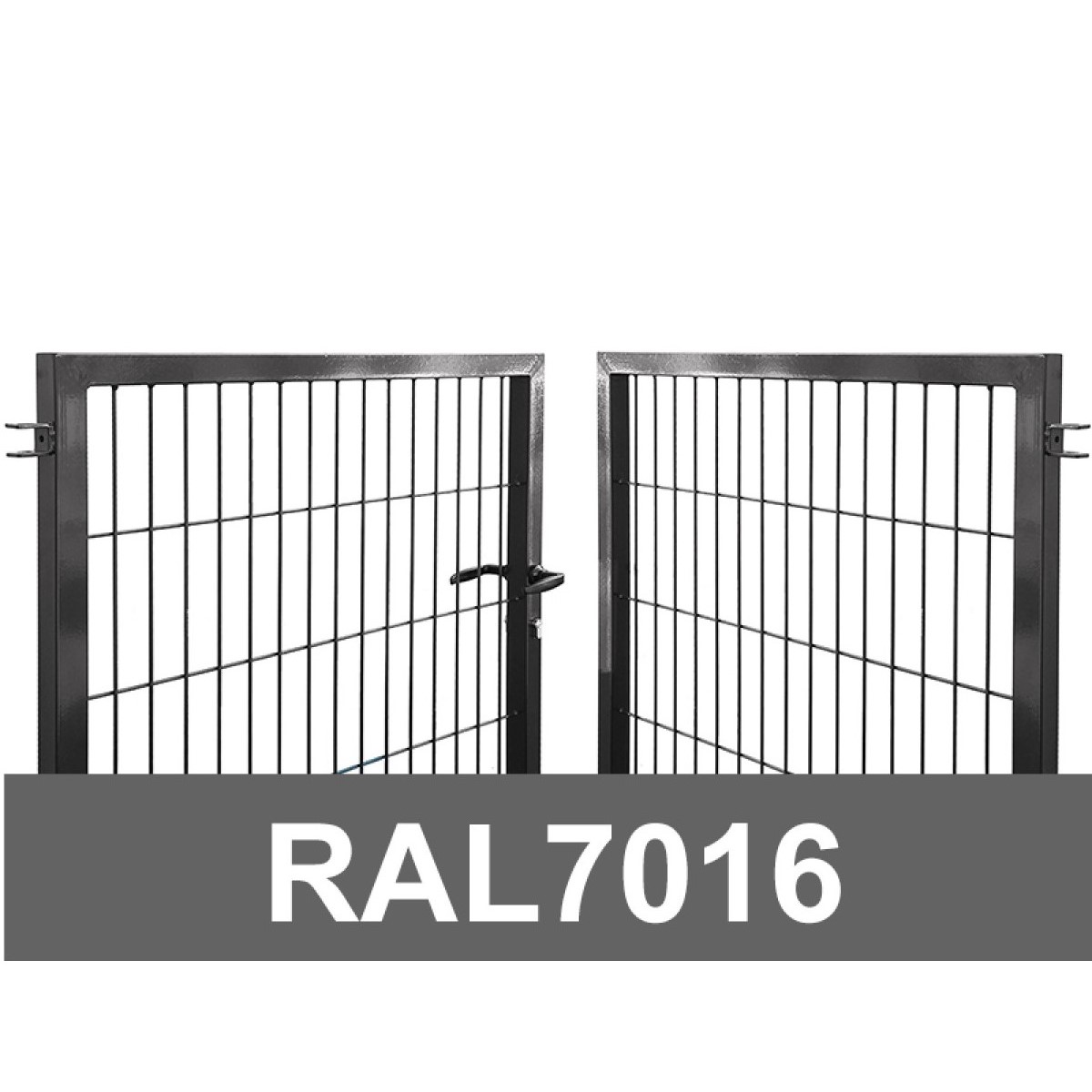 Vilmars Žoga Divviru vārti ar kvadrātprofila stabiem, antracīta, 4m