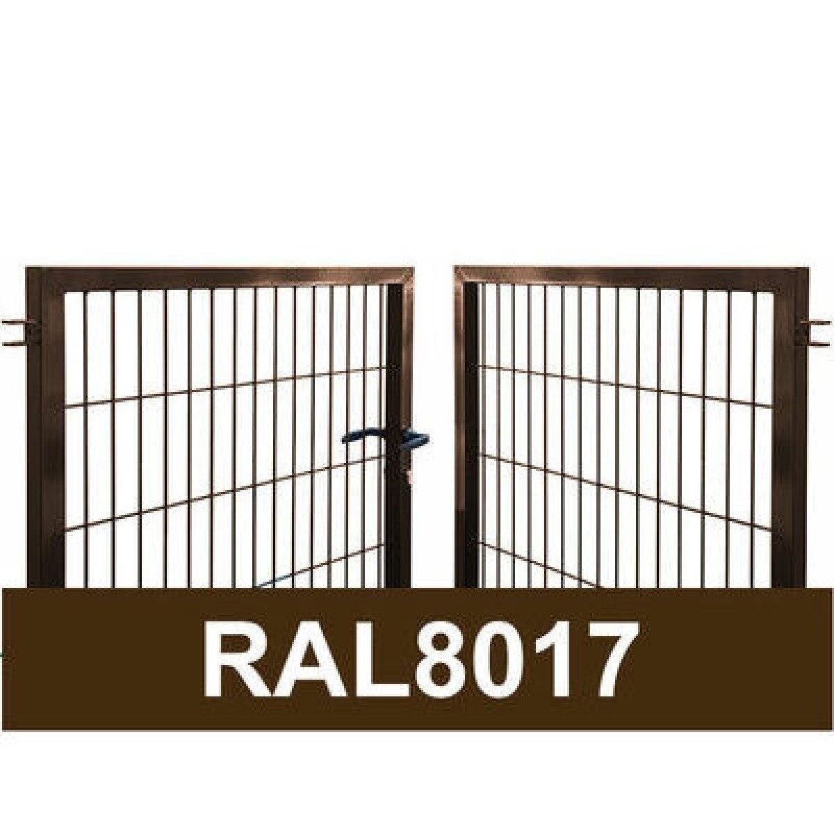 Vilmars Žoga Divviru vārti ar kvadrātprofila stabiem, Brūns, 4m platums