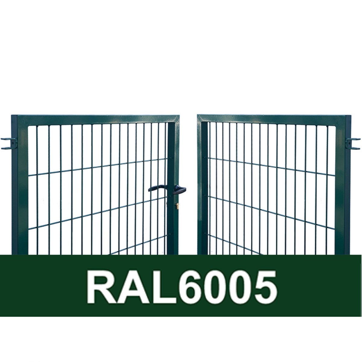 Vilmars Žoga Divviru vārti ar kvadrātprofila stabiem, Zaļš, 4m platums