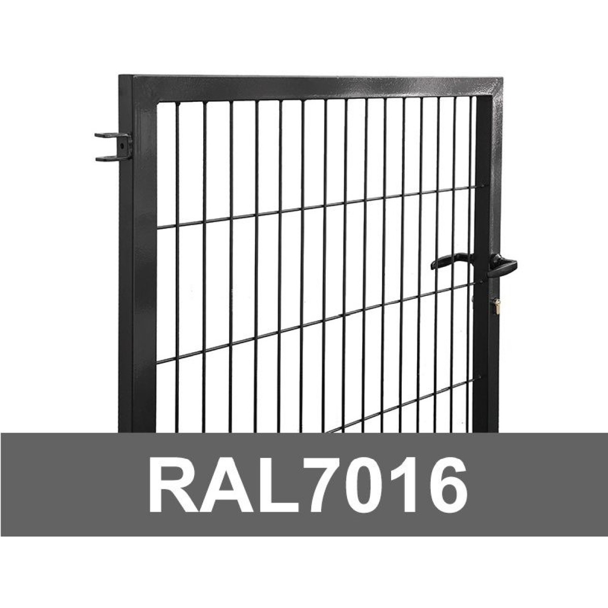 Vilmars Žoga Vienviru vārti ar kvadrātprofila stabiem, antracīta