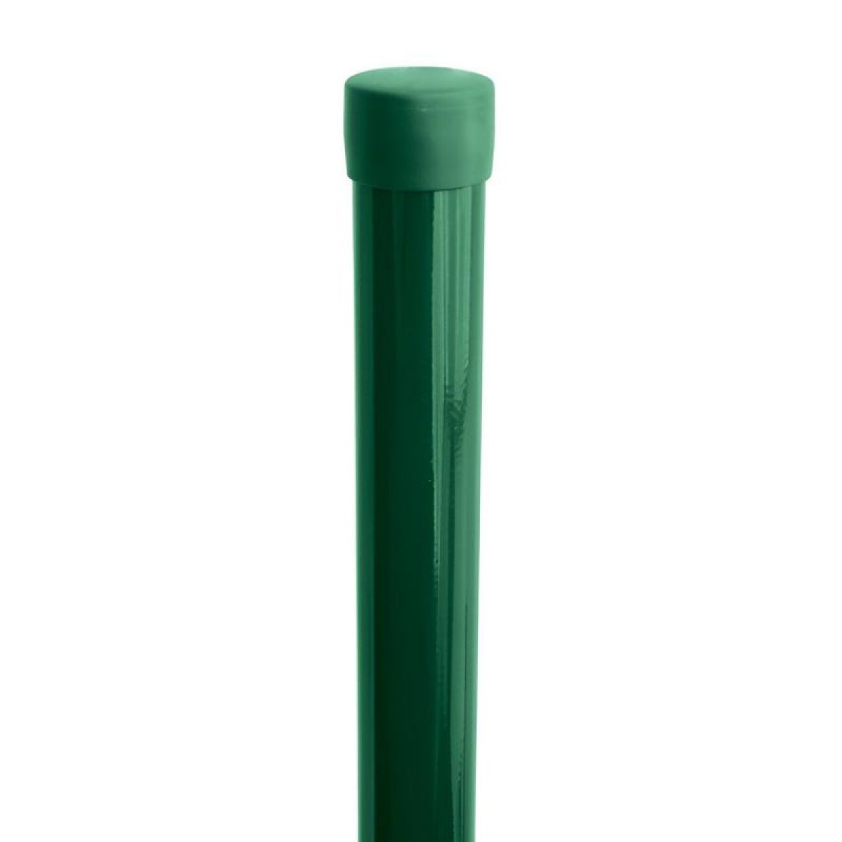 Besk Apaļš žoga stabs ar cepurīti, zaļš D38mm 2.3m 1.5mm