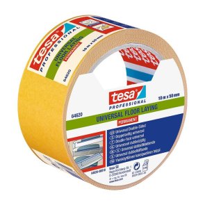 Tesa Floor Laying Tape Divpusēja lente grīdas segumu fiksēšanai, 50mm x 10m