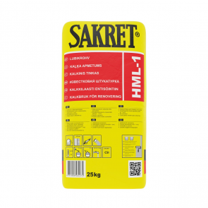 Sakret HML-1 Тонкая известковая штукатурка для старинных зданий , 25kg