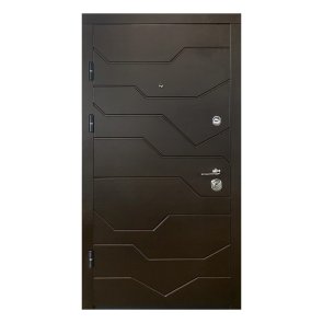 Akustika New Metāla ārdurvis ar kārbu, slēdzeni un eņģēm, tumši brūnas, 860x2050mm, kreisās