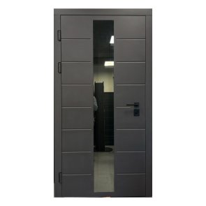 Alise Metāla ārdurvis ar kārbu, slēdzeni un eņģēm, brūnas, 860x2050mm, kreisās