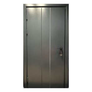 Delta Metāla ārdurvis ar kārbu, slēdzeni un eņģēm, pelēkas, 860x2050mm, kreisās