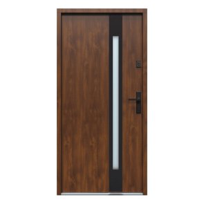 Gerda Select Metāla ārdurvis ar kārbu, slēdzeni un eņģēm, brūnas, 960x2050mm, kreisās