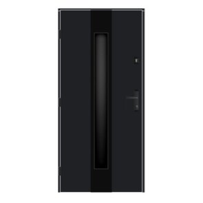Gerda Thermo Metāla ārdurvis ar kārbu, slēdzeni un eņģēm, pelēkas, 970x2080mm, kreisās