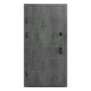 Kristīne Metāla ārdurvis ar kārbu, slēdzeni un eņģēm, pelēkas, 960x2050mm, kreisās