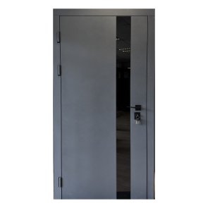 Ultima New Metāla ārdurvis ar kārbu, slēdzeni un eņģēm, antracīts, 860x2050mm, kreisās
