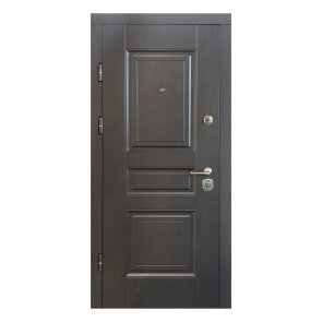 Zane Metāla ārdurvis ar kārbu, slēdzeni un eņģēm, brūnas, 860x2050mm, kreisās